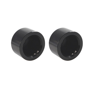 Capuchons d'axe avant de moto Black Works Racing 9.5x5x4.5 Noir Argent Harley Davidson MP-1094 Décoration de roue - Product Image 3
