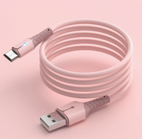 Cable de Carga Rápida para Samsung, Huawei y Xiaomi, Silicona Líquida con Revestimiento de PVC, Cables Micro USB para Cargar el Teléfono