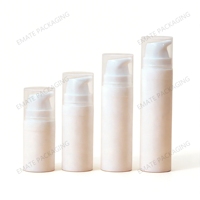 Mini flacon cylindrique écologique 5ml/10ml/15ml/25ml/30ml en plastique PP avec pompe sans air, vaporisateur cosmétique, conteneur de voyage pour le visage