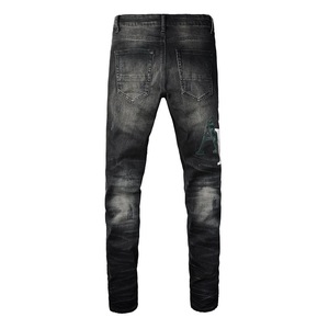 Jeans Amirys de créateur, vente en gros, haute qualité, taille mi-haute, pour le printemps et l'été, streetwear, denim déchiré, vente chaude, taille moyenne - Product Image 6