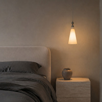 Lampe suspendue en verre givré Aisilan de haute qualité pour usage commercial, pour table à manger, îlot de cuisine, lampe suspendue LED