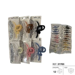 Hair Clip Pinza De Pelo Colorful Pack 12 Pieces For Women And Girls Hair Styling Accessory - Product Image 3