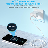 Chargeur rapide 40W pour Huawei Honor 90 Lite Magic6 Adaptateur secteur USB 40W pour Honor 90 70 Lite X8b