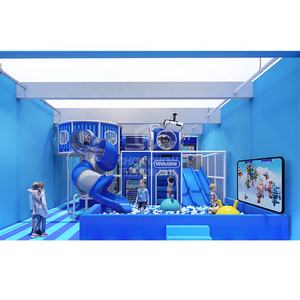 Qiaoqiao, Área de Juegos Interior de 150 Metros Cuadrados con Temática del Océano Azul, Zona Infantil, Equipo de Juego Suave para Centros de Entretenimiento Interior - Product Image 1