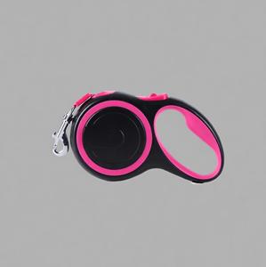 Laisse Rétractable Moderne de Luxe Rose et Noire Bicolore Personnalisée pour Chien, 5m, Durable, à Libération Rapide, pour Chiens jusqu'à 50kg, Vente en Gros - Product Image 1