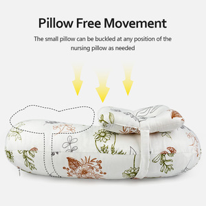 Coussin d'allaitement pour bébé, pour les mamans qui allaitent, anti-régurgitation, lavable, design portable, motif de dessin animé, 100% coton - Product Image 4