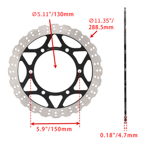 41080-0113-11H Disque de frein avant pour <span class=keywords><strong>Kawasaki</strong></span> <span class=keywords><strong>Ninja</strong></span> <span class=keywords><strong>250R</strong></span> EX250J 2008 -<span class=keywords><strong>2012</strong></span> - Product Image 2