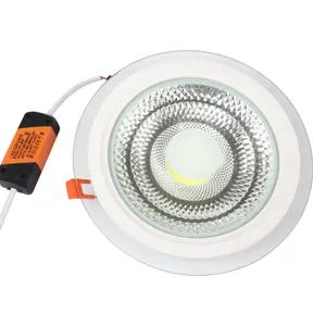 Gömme tavan yuvarlak kare cam 6w 9w 12w18w 24w cob downlight gömme led aydınlatma spot ışıklar