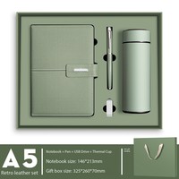 ISStapromo Cadeaux En Gros D'affaires De Luxe Journal Bouteille Ensemble En Cuir PU A5 Carnet Cadeau Ensemble Avec Stylo Tasse Thermique et USB