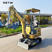 Mini-pelle mécanique chinoise Yanmar diesel la moins chère, 1,8 tonne, 1,5 tonne, 1 tonne, 2, 1T, 1,2, 1,7, 1, 0,8 tonne