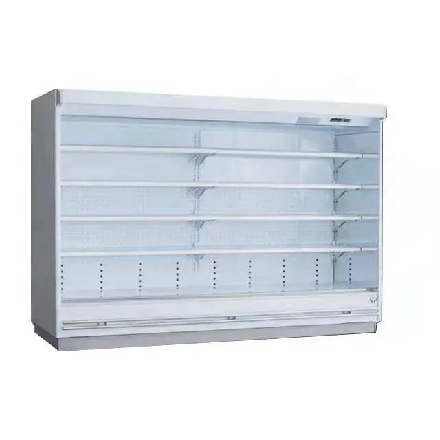 DUSUNG Commercial open double air curtain display vegetable and fruit beverage refrigerator