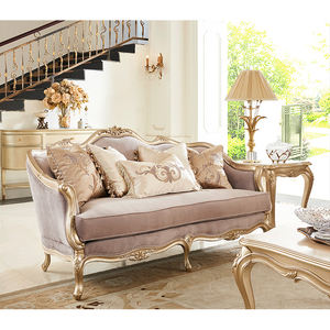 Desain Barok Furnitur Ruang Tamu <span class=keywords><strong>Sofa</strong></span> Gaya Prancis Set <span class=keywords><strong>Sofa</strong></span> Kayu - Product Image 2