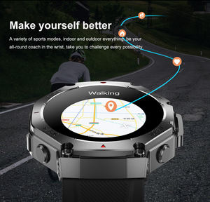 Reloj inteligente OEM Android IOS IP67 brújula Frecuencia Cardíaca linterna BT llamada deporte trayectoria TR3 MAX reloj inteligente - Product Image 4