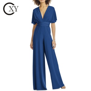 Pantalon habillé convertible élégant pour femmes Combinaison en jersey à jambes larges multidirectionnelles - Product Image 5