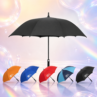 Parapluie de golf grand format 27 pouces à ouverture automatique, avec logo personnalisé, tige droite, en pongee 190T, pour publicité de marque, événements et cadeaux d'entreprise