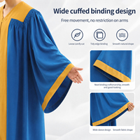 Robe de Chorale d'Église, Uniforme Sacerdotal, Vêtement Religieux pour Pasteur, pour les Services Religieux et les Cérémonies de Messe