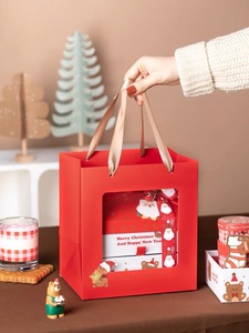Scatola a Forma di <span class=keywords><strong>Casa</strong></span> con Coperchio Ribaltabile a Due Livelli per Biscotti, Caramelle e Snack - Edizione Natalizia - Product Image 4
