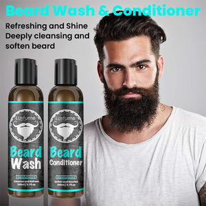 8 Pcs Homme <span class=keywords><strong>Barbe</strong></span> Kit <span class=keywords><strong>Barbe</strong></span> Lavage Et Après-Shampooing Baume Hydratant Homme <span class=keywords><strong>Barbe</strong></span> Cadeau Ensemble Pour Apaiser - Product Image 2
