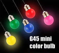 Ampoule LED G45 Mini Couleur 1W/2W E27 B22, Éclairage Extérieur Étanche à Changement de Couleur pour Décoration de Fêtes