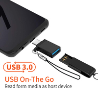 Adaptateur Mini en Gros 10 Gbit/s USB-C Type-C vers USB 3.0 Femelle OTG Compatible Claviers Ordinateurs Portables