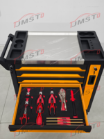 Nouvelle série jaune 2026 : Chariot à outils en acier laminé à froid SPCC avec kit de 258 outils, 7 tiroirs et serrure à clé pour garage et entretien automobile