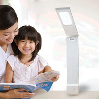 Lampe de bureau LED rechargeable 5W avec variateur tactile et 3 températures de couleur 2700-6500K pour la lecture à domicile ou au bureau