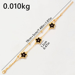 CDD, nueva cadena de cuentas, pulsera de trébol de flores de cinco hojas para mujer, brazalete de hierba de la suerte, regalos de joyería para fiesta y boda - Product Image 6
