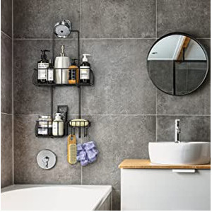 Bathroom Shelf Corner Wall Mounted 60X70cm Space Saving Durable Rectangle Shower Storage Rack - Product Image 2