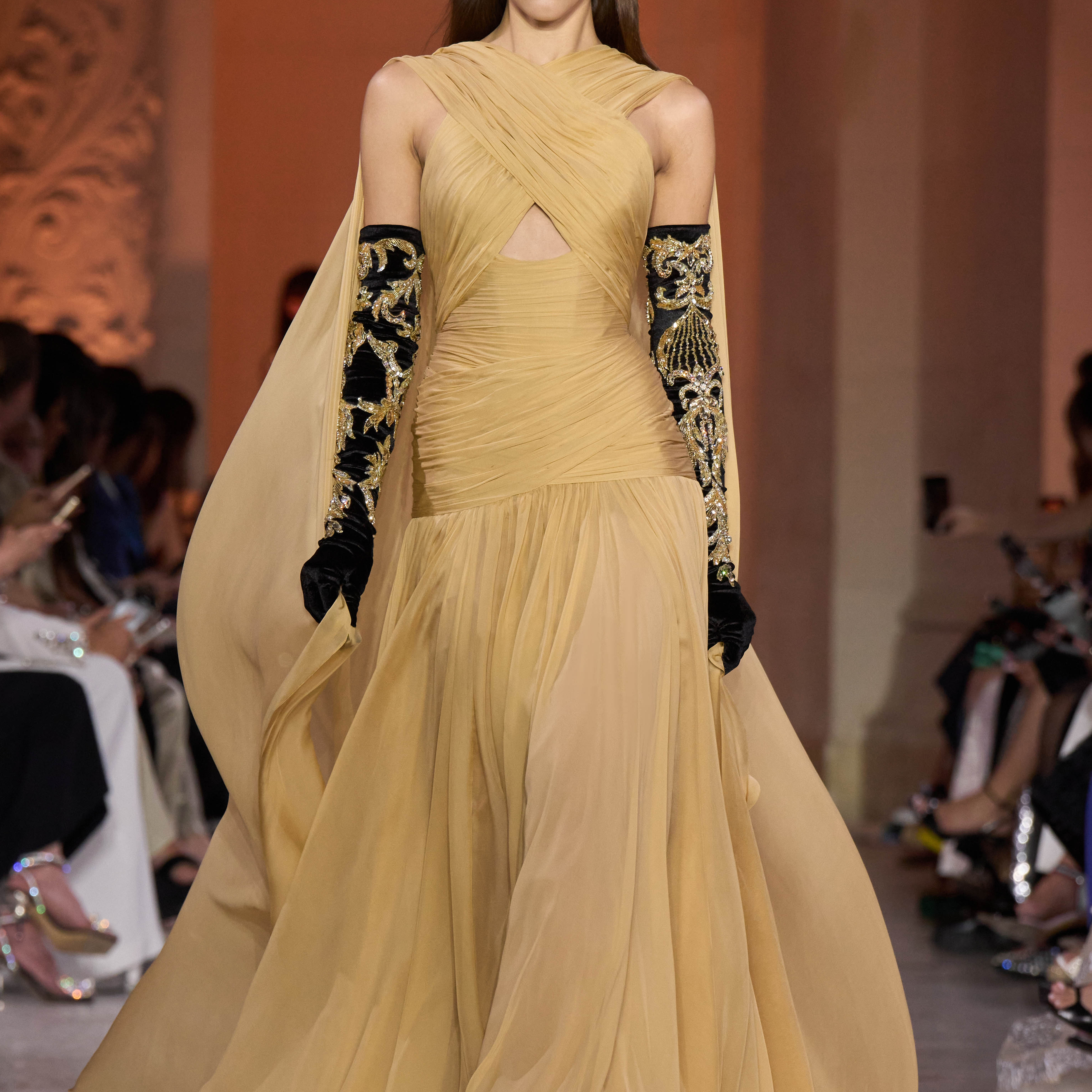 simple gold dress Simple Satin Gold Long Prom Dress, Gold Satin Long Formal Dress US 12 / Custom Color / B main image 0