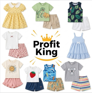 Conjunto de 2 Piezas Versátil y Sencillo para Niños, Ropa Infantil Casual a la Moda, Envío de Estilos Variados Aleatorios - Product Image 1