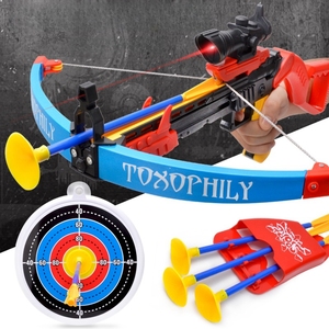 Giocattoli di Tiro con l'Arco per Esterni, Mini Balestre Professionali in Plastica, Dardi per Balestra <span class=keywords><strong>da</strong></span> Caccia, Arco e Frecce per Interni per Bambini - Product Image 1