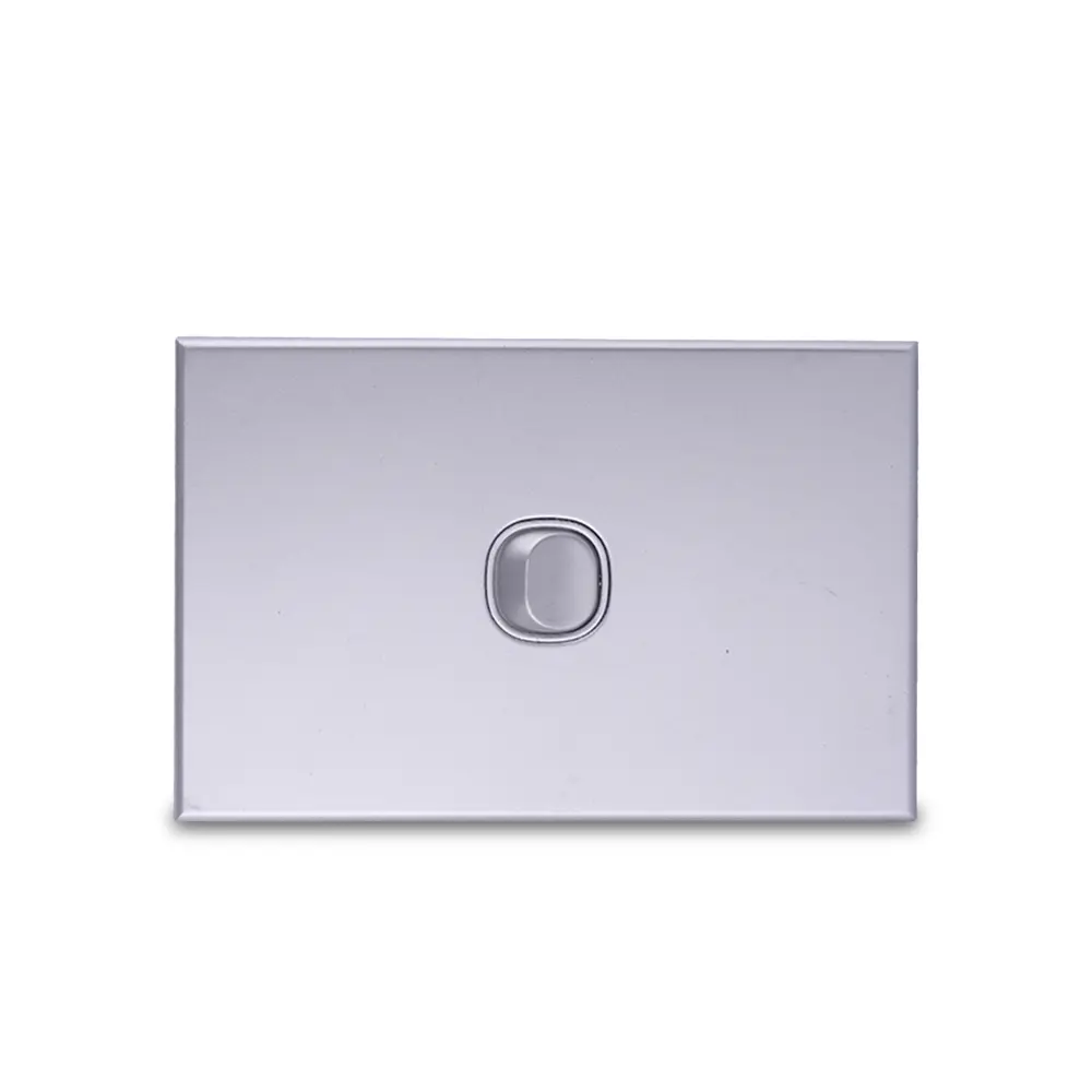 Interrupteur mural vertical blanc, 1 bouton, 1 voie, couleur argent, pour maison, standard autrichien, vente en gros