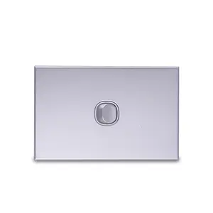 Australian standard vertical wall switch blank plate 1gang 1way switch wall sliver color for home wholesaler
