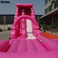 Toboggan aquatique gonflable de qualité commerciale en PVC avec piscine détachable à vendre