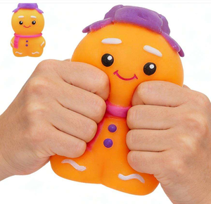 Juguete de Goma con Forma de Hombre de Jengibre Navideño, Brilla en la Oscuridad, Textura Crujiente, Alivia el Estrés, Caja de Regalo para Adultos, 8CM, Unisex - Product Image 4
