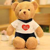 Плюшевый мишка Shengye Toy Supplier, 30-80 см, гигантский, мультяшный, с логотипом, в одежде, большой размер, для дропшиппинга