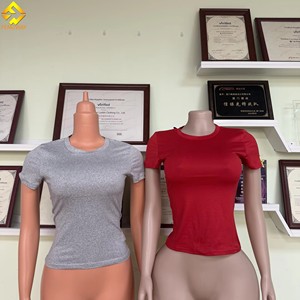2026 Wholesale Custom logo Baby Tee Women's T-<strong>shirts</strong> Crop Top Puff Rhinestone Plain Sexy Fitted Thin Blank <strong>Shirt</strong> for Woman - Product Image 3