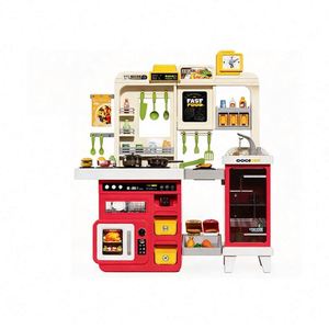 Juego de Cocina de Juguete para Niños, de Plástico, con Grifo, Horno, Armario y Estante, para el Aprendizaje, el Desarrollo, el Placer Social, la Imaginación y la Familia - Product Image 1