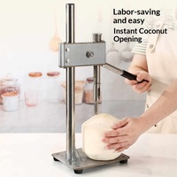 Ouvre-noix de coco commercial en acier inoxydable - Ouvre-coquille portable avec couteau