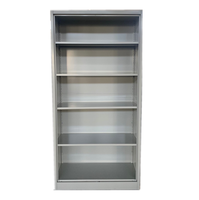 Armoire de rangement en métal, meuble de bureau, armoire de remplissage en acier, sans porte, 4 étagères réglables
