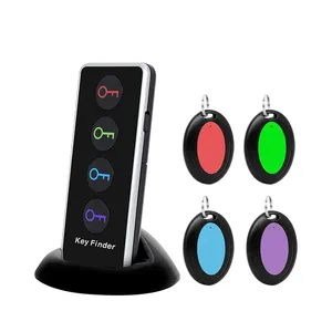 Smart tag tracker wireless RF item locator key finder with LED flashlight and base support