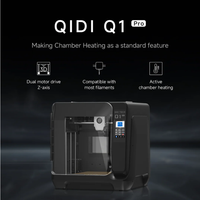 Imprimante 3D FDM professionnelle QIDI Q1 Pro, volume d'impression 245 mm³, 60 ° Chambre active C 350 ° C Hotend Klipper Auto Leveling