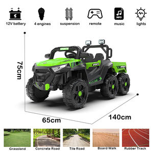 高品质大尺寸 6 轮儿童电动玩具车，儿童塑料电动四轮越野车，适合 <span class=keywords><strong>2</strong></span>-13 岁 - Product Image 2