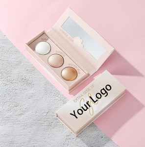 Lady Cosmetics <strong>Makeup</strong> Products 3 Color Baked Powder Pressed Pans Highlighter Palette Illuminating Highlighter Glow - Product Image 2