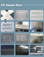 Máquina de Marcado Neumática por Micropercusión, Grabador de Placas de Identificación Metálicas de Escritorio para Acero, Aluminio, Número de Serie, VIN, Logotipo Industrial