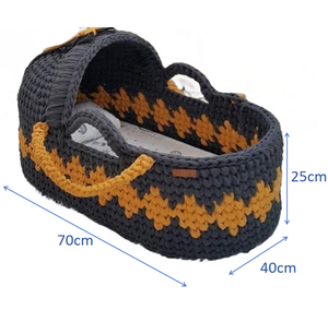 Cesta Moisés de Crochet de Lujo ENWEI 2025, Tamaño XXL para Recién Nacidos, Tejido Ecológico de Alta Calidad, Cesta de Almacenamiento <span class=keywords><strong>Plegable</strong></span> y Segura - Product Image 2