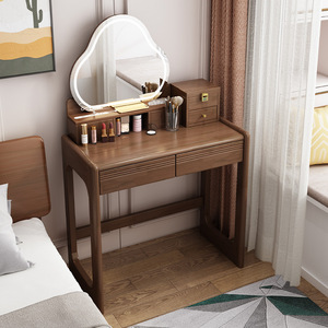 Weihang Nordic Solid Wood Dressing <b>Table</b> With <b>Mirror</b> 9056 For Bedroom Adult Use - Product Image 3