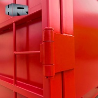Nouveau conteneur de chantier de 15 yards, bac à déchets robuste en acier doux, bac de recyclage de déchets solides avec garantie galvanisée d'un an