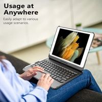 Étui clavier tactile OEM ODM pour tablette 10,2 pouces 9e, 8e, 7e génération avec pavé tactile multipoint, housse de protection rotative à 360° et
