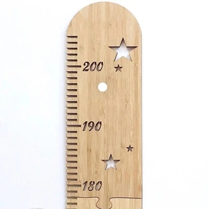 Righello a stella per bambini con motivo a stella in <span class=keywords><strong>legno</strong></span> per bambini con righello per la crescita di altezza per bambini - Product Image 4